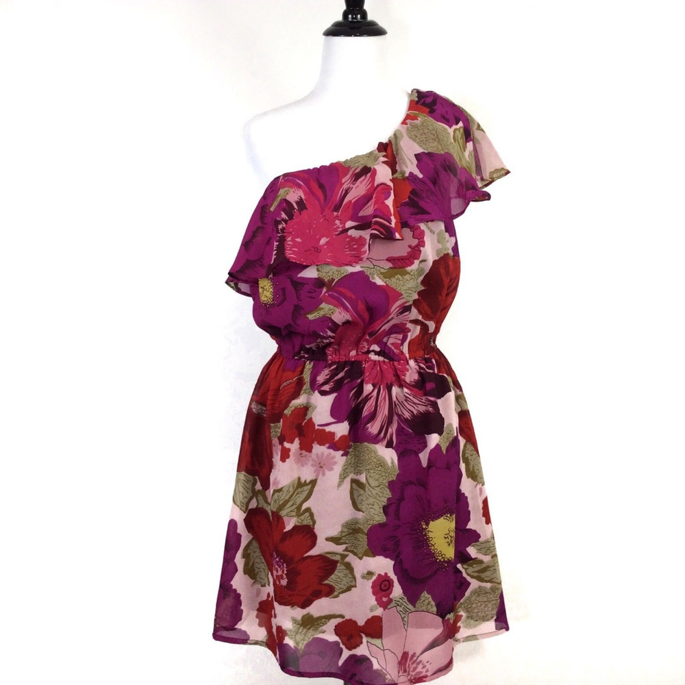 ❤️SOLDFIRE Los Angeles One Shoulder Blouson Dress - Picture 1 of 6